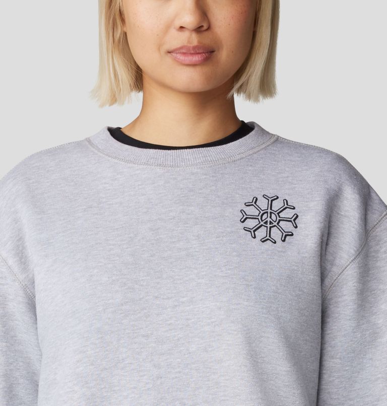 Women's Peace Crew Sweatshirt, Color: Hardwear Grey Heather, image 4