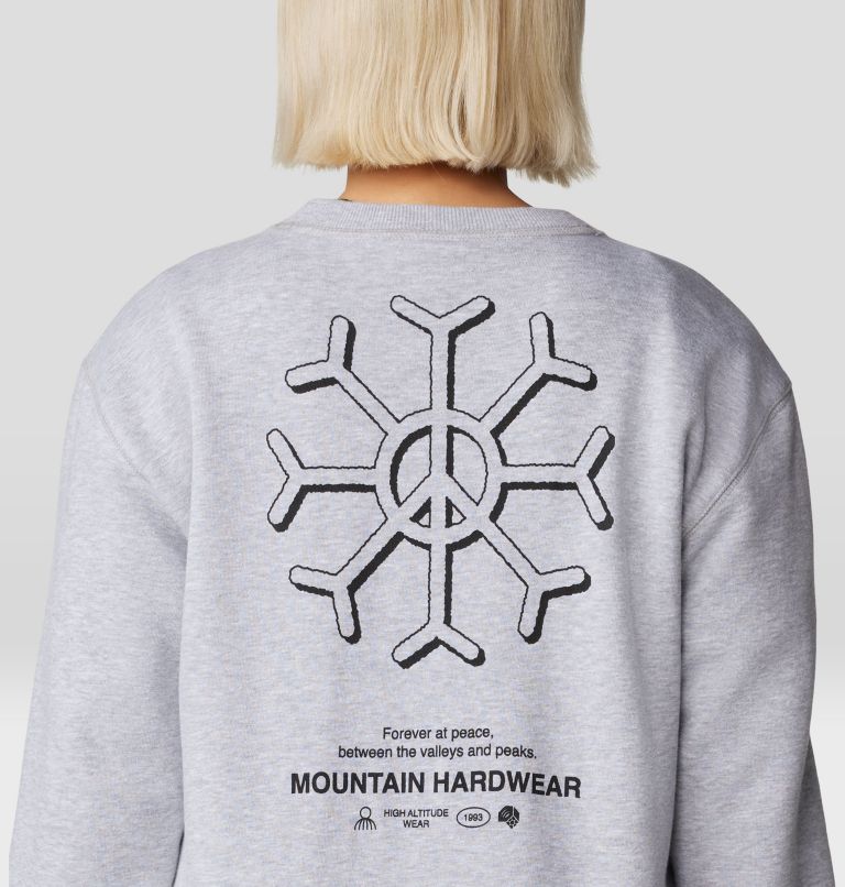 Women's Peace Crew Sweatshirt, Color: Hardwear Grey Heather, image 5