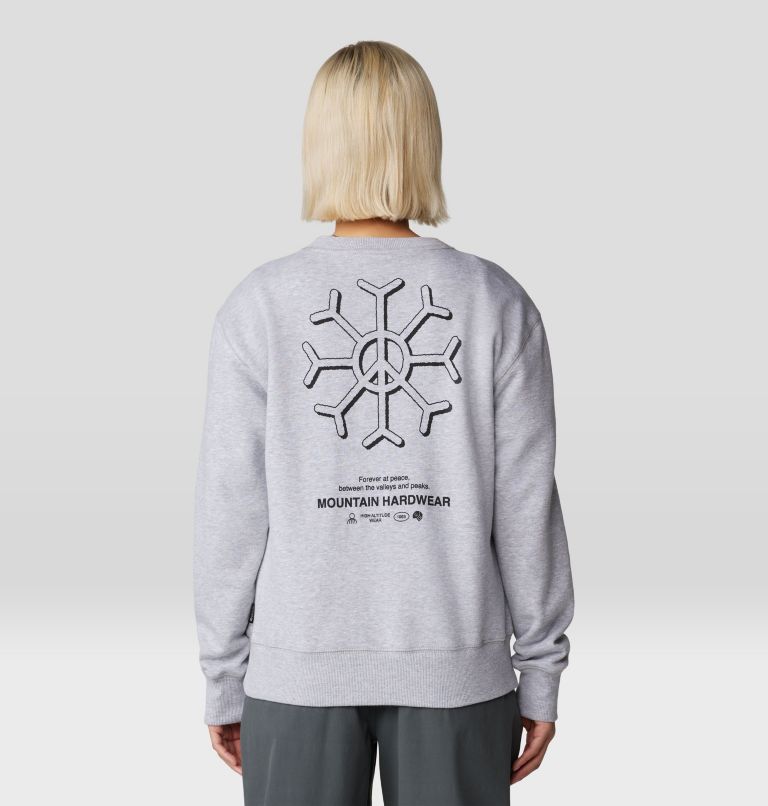 Women's Peace Crew Sweatshirt, Color: Hardwear Grey Heather, image 2
