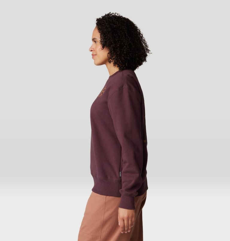 Women's Peace Crew Sweatshirt, Color: Blackberry, image 3