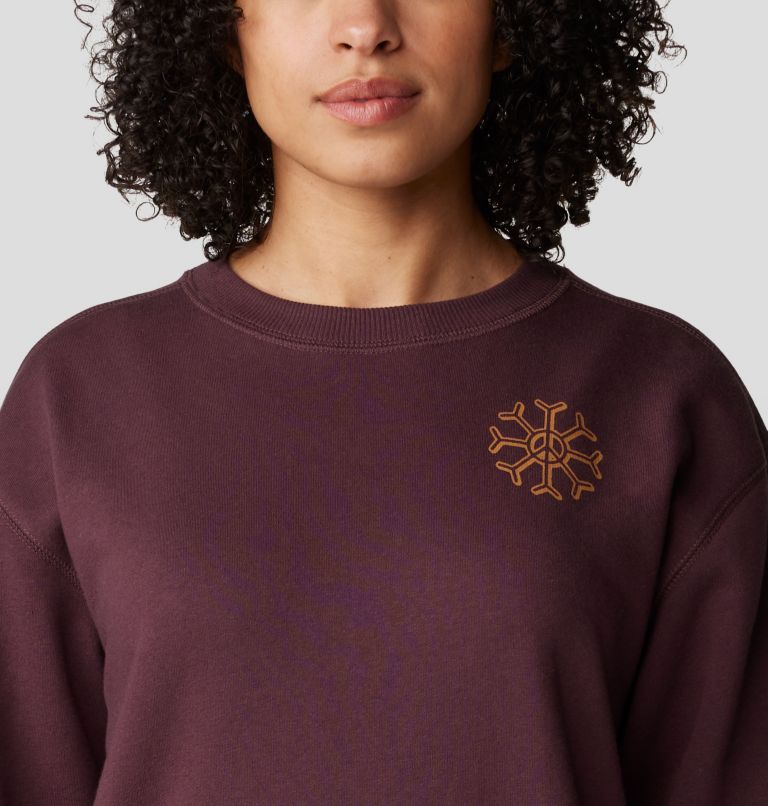 Women's Peace Crew Sweatshirt, Color: Blackberry, image 4