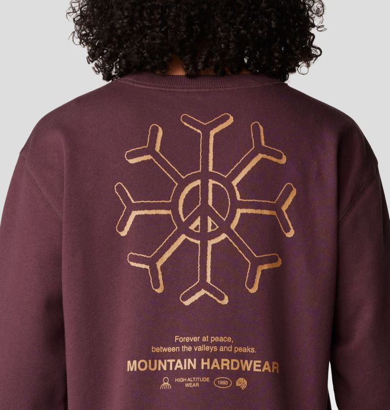 Women's Peace Crew Sweatshirt, Color: Blackberry, image 5