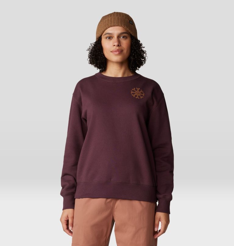 Women's Peace Crew Sweatshirt, Color: Blackberry, image 1