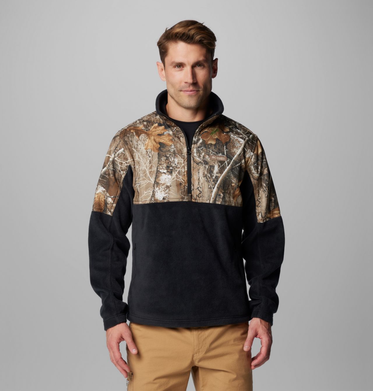 Men's PHG™ Fleece Overlay II Quarter Zip Fleece Pullover 1