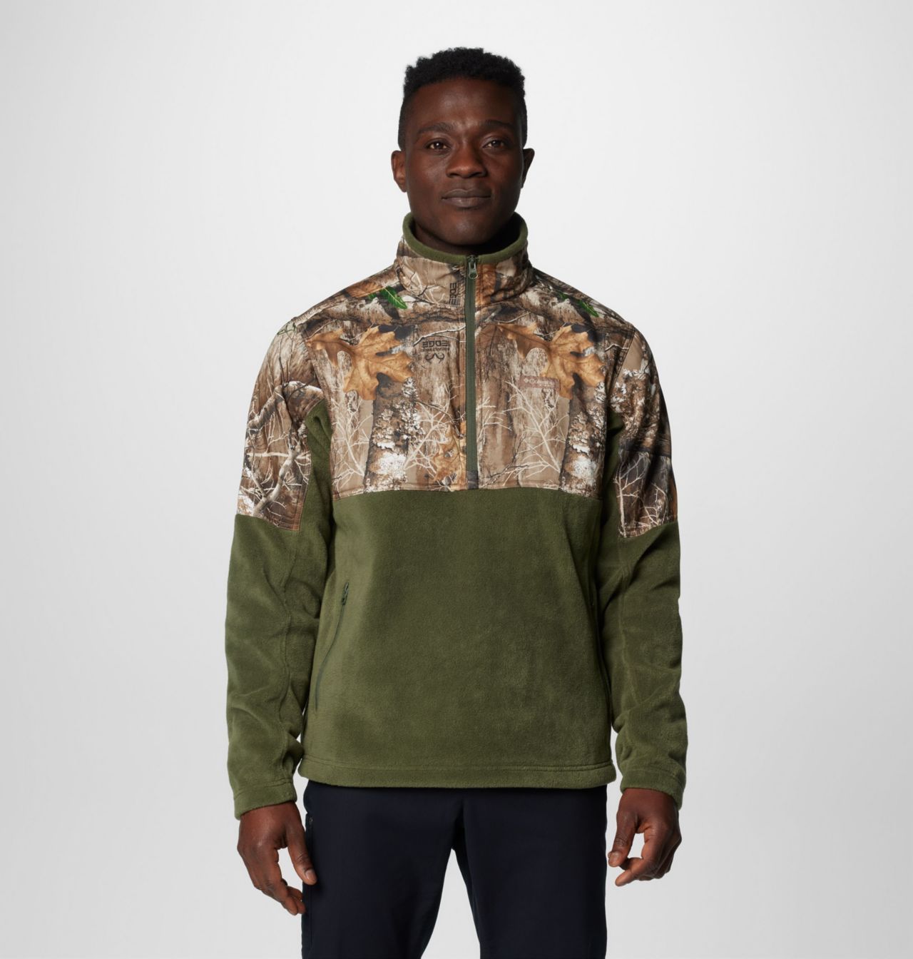 Men's PHG™ Fleece Overlay II Quarter Zip Fleece Pullover 1