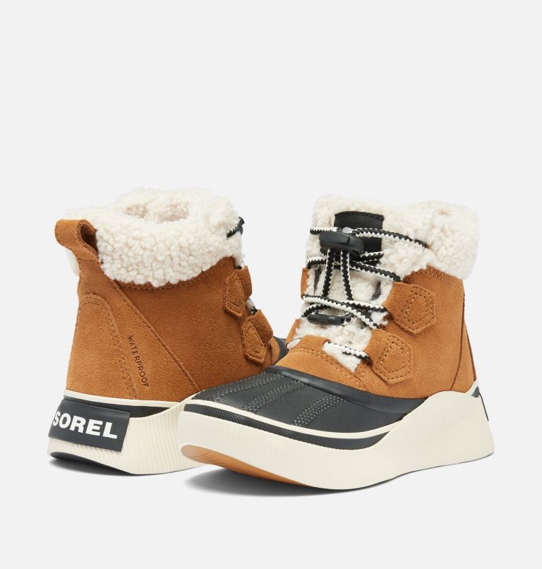 Youth OUT N ABOUT IV CHILLZ Waterproof Winter Boots, Color: Taffy, Black, image 9