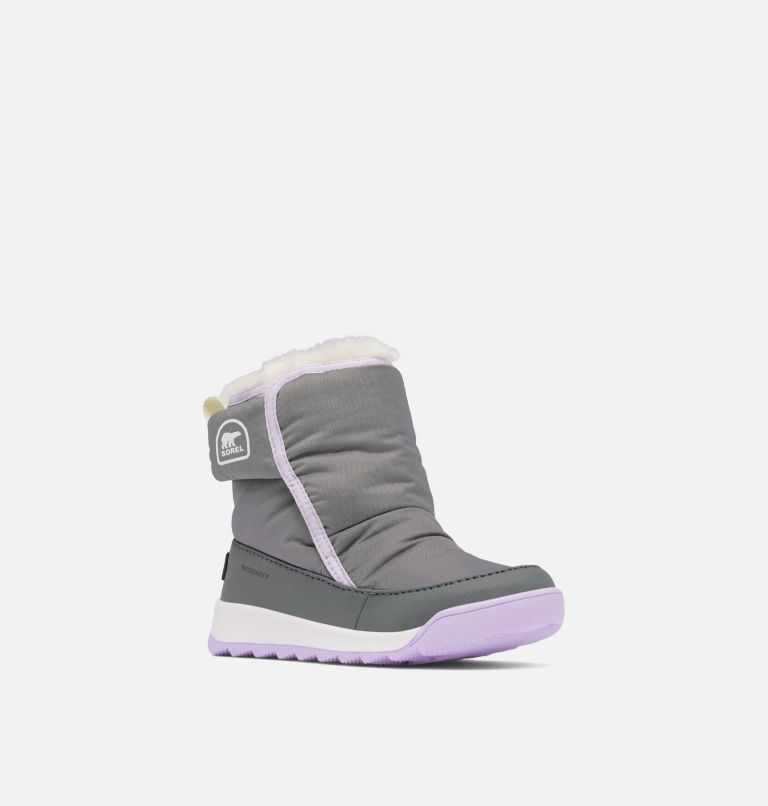 Kids' WHITNEY II PLUS Waterproof Snow Boots, Color: Quarry, Lavender Cloud, image 7