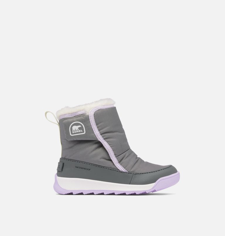 Kids' WHITNEY II PLUS Waterproof Snow Boots, Color: Quarry, Lavender Cloud, image 1