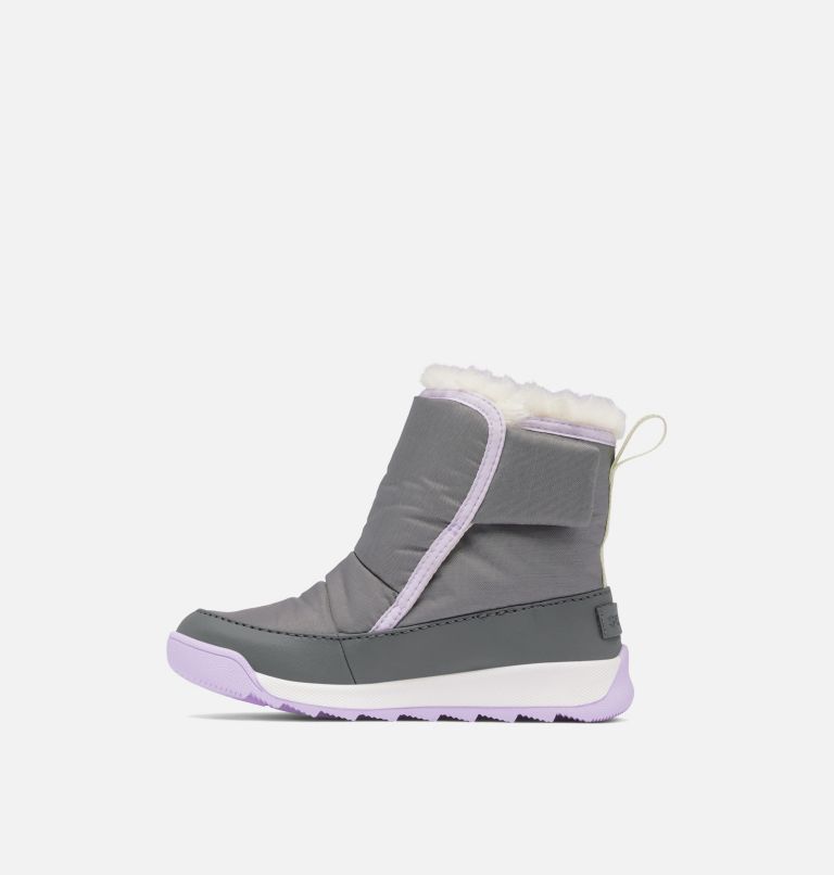 Kids' WHITNEY II PLUS Waterproof Snow Boots, Color: Quarry, Lavender Cloud, image 4