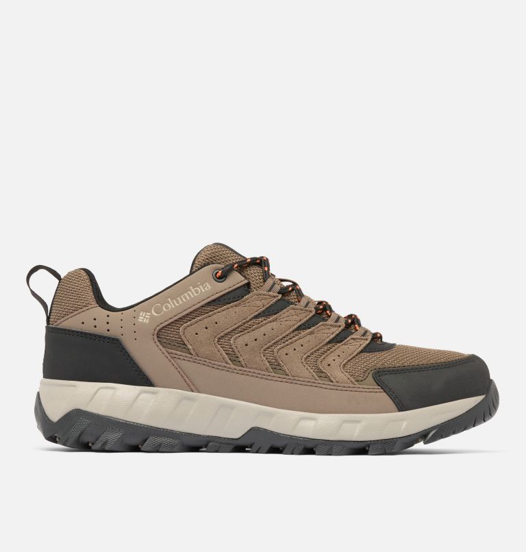 Men's Strata Trail Low Shoe, Color: Mud, Tangy Orange, image 1
