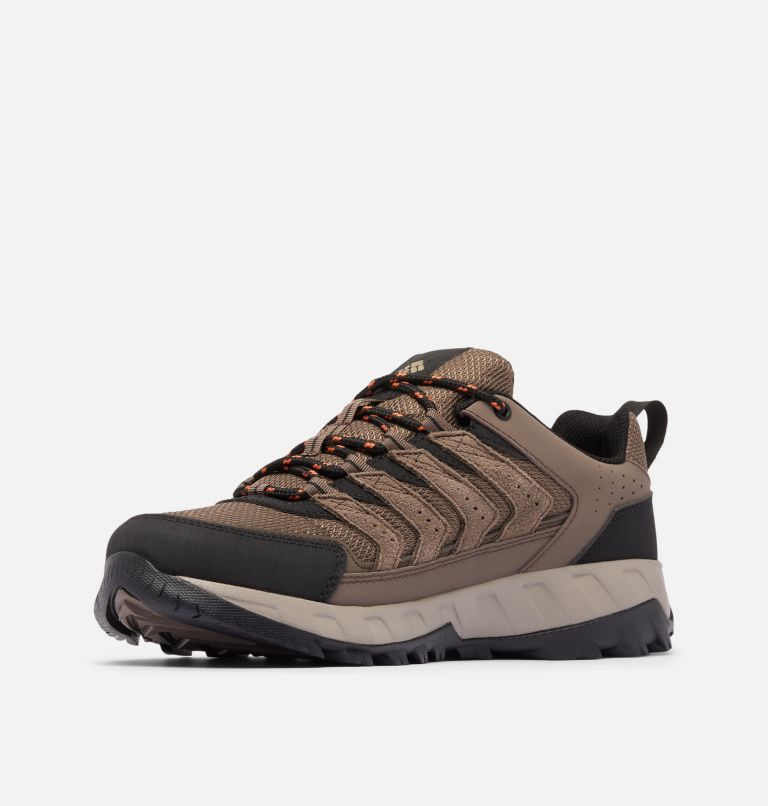 Men's Strata Trail Low Shoe, Color: Mud, Tangy Orange, image 7