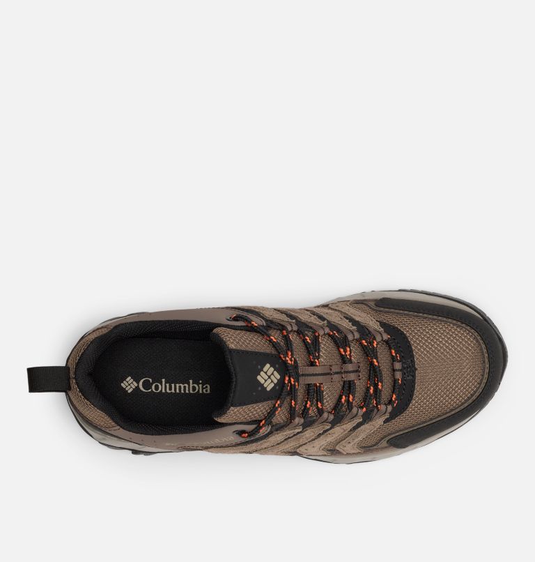 Men's Strata Trail Low Shoe, Color: Mud, Tangy Orange, image 4