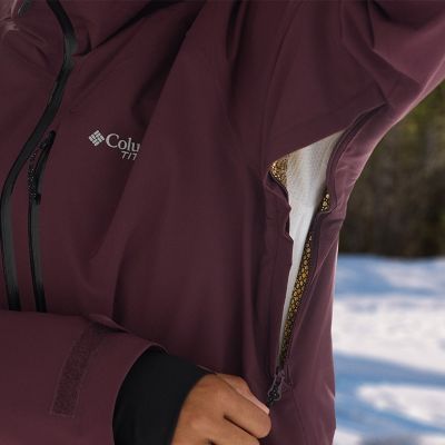Model unzipping underarm zippers.