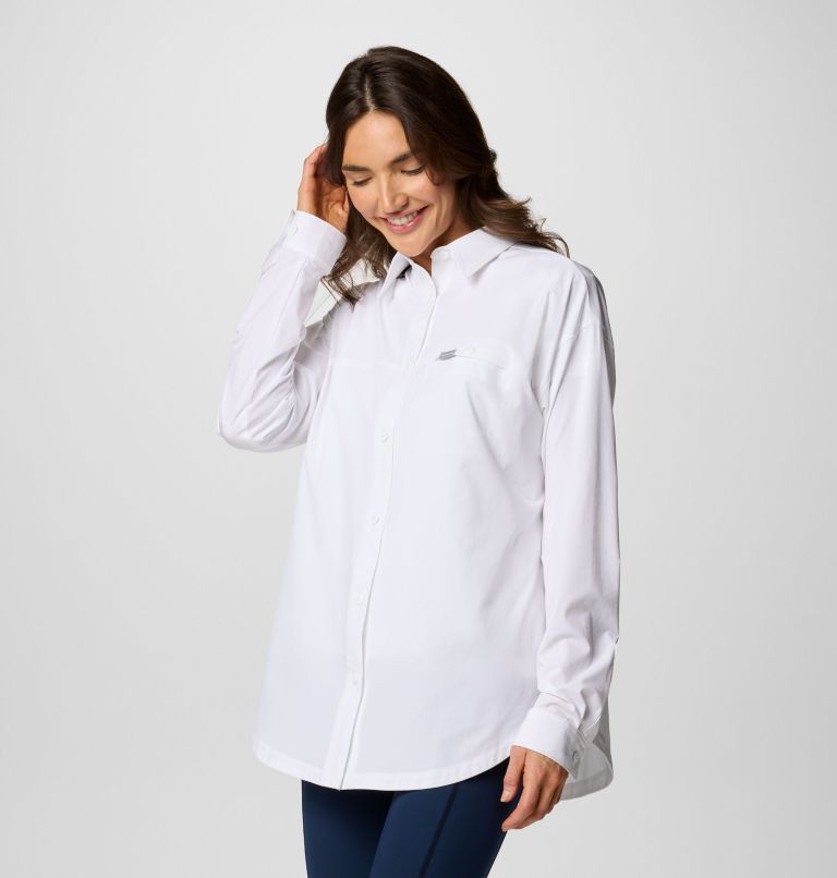 Women's Boundless Trek II Shirt, Color: White, image 4