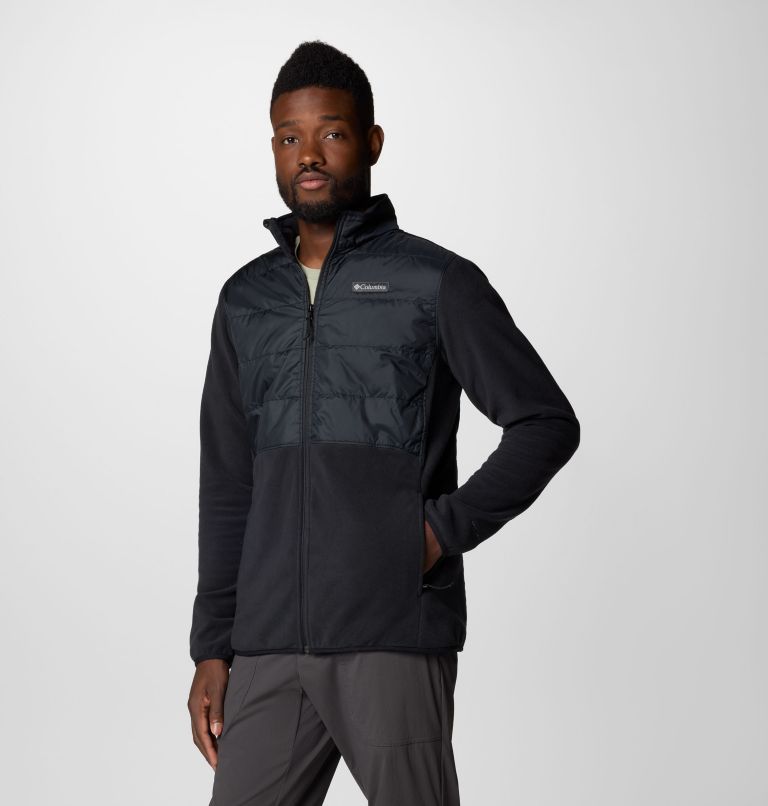 Men's Basin Butte II Hybrid Fleece Jacket, Color: Black, image 4