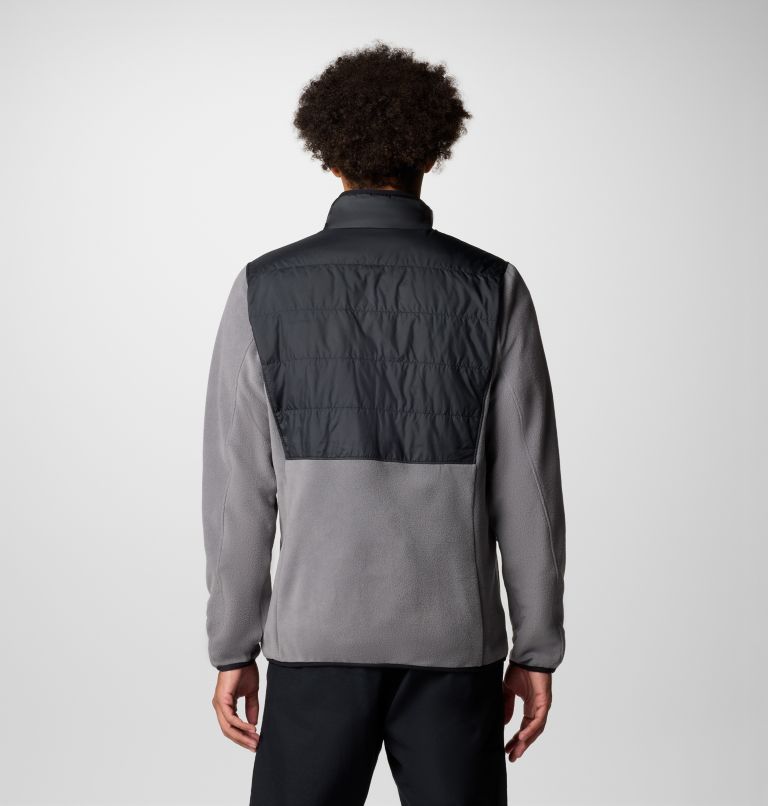 Giacca ibrida in pile Basin Butte II da uomo, Color: City Grey, Black, image 2