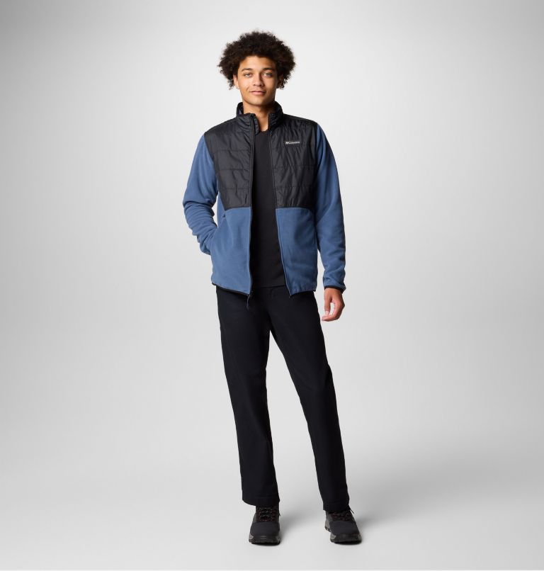 Chaqueta de forro polar híbrido Basin Butte II para hombre, Color: Dark Mountain, Black, image 2