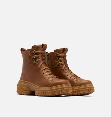 ONA AVE Women's Waterproof Lace Boot, Color: Velvet Tan, Gum 2, image 6