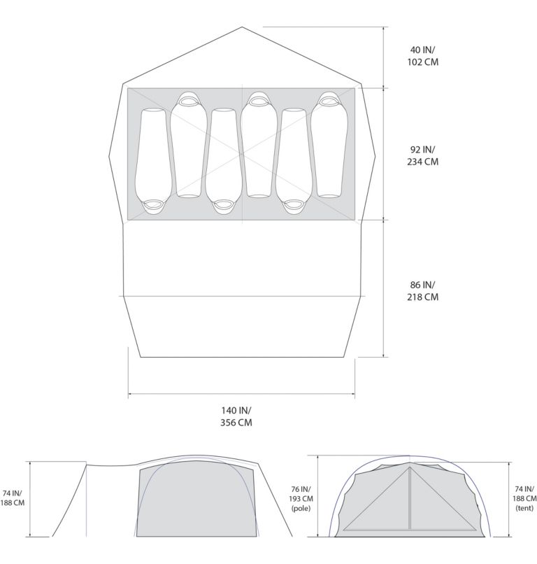 Bridger 6 Tent, Color: Cactus White, image 17