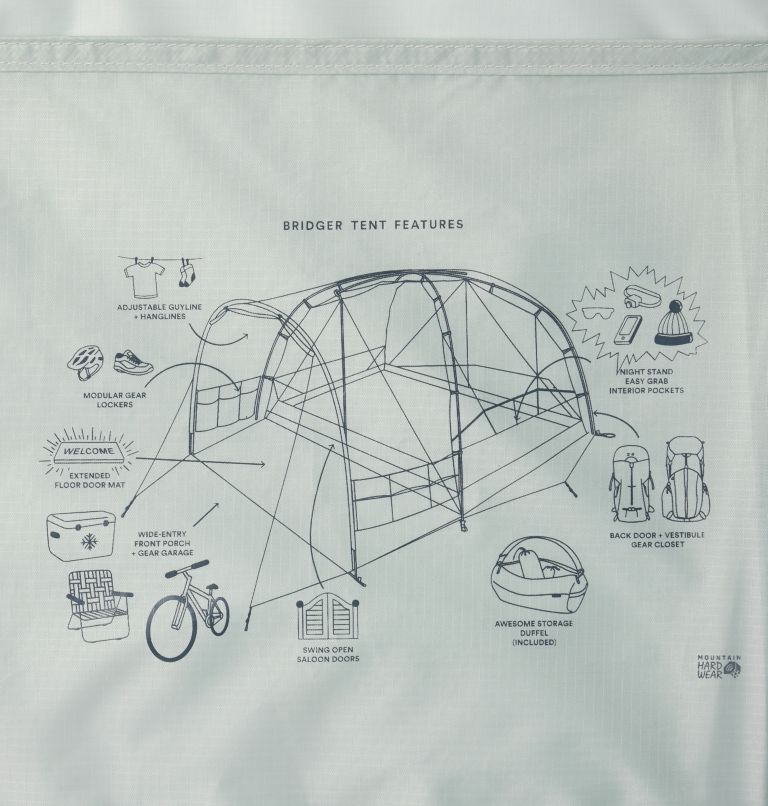 Bridger 6 Tent, Color: Cactus White, image 9