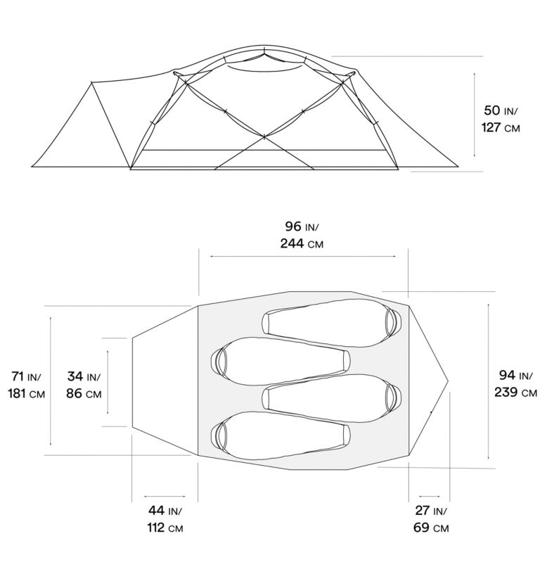 Trango 4 Tent, Color: Alpine Red, image 8
