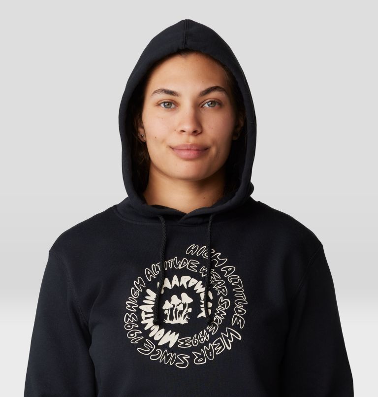 Women's Type Swirl Pullover Hoody, Color: Black, image 3