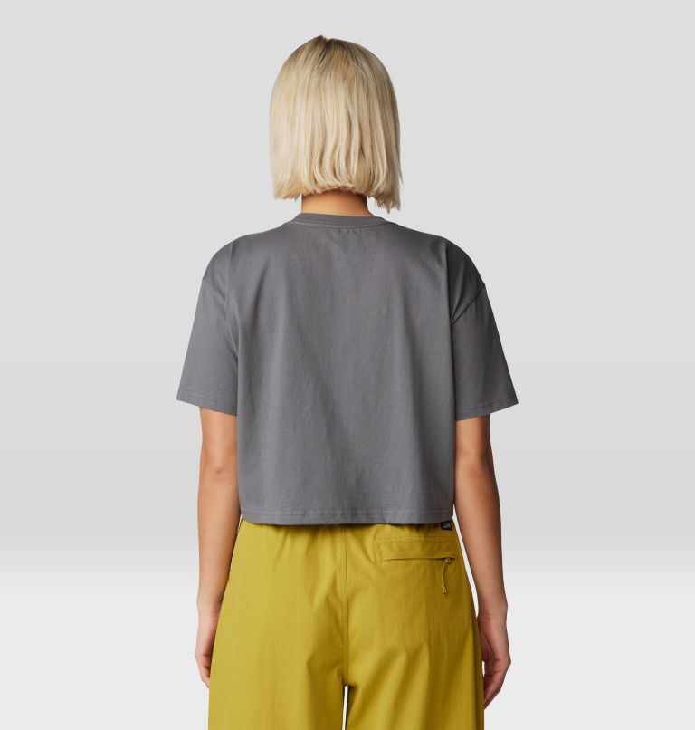 Women's Landmark Boxy Crop Short Sleeve, Color: Sediment, image 2