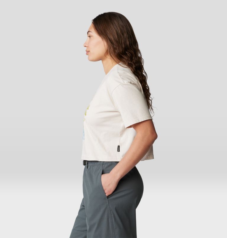 Women's Landmark Boxy Crop Short Sleeve, Color: Talc, image 3