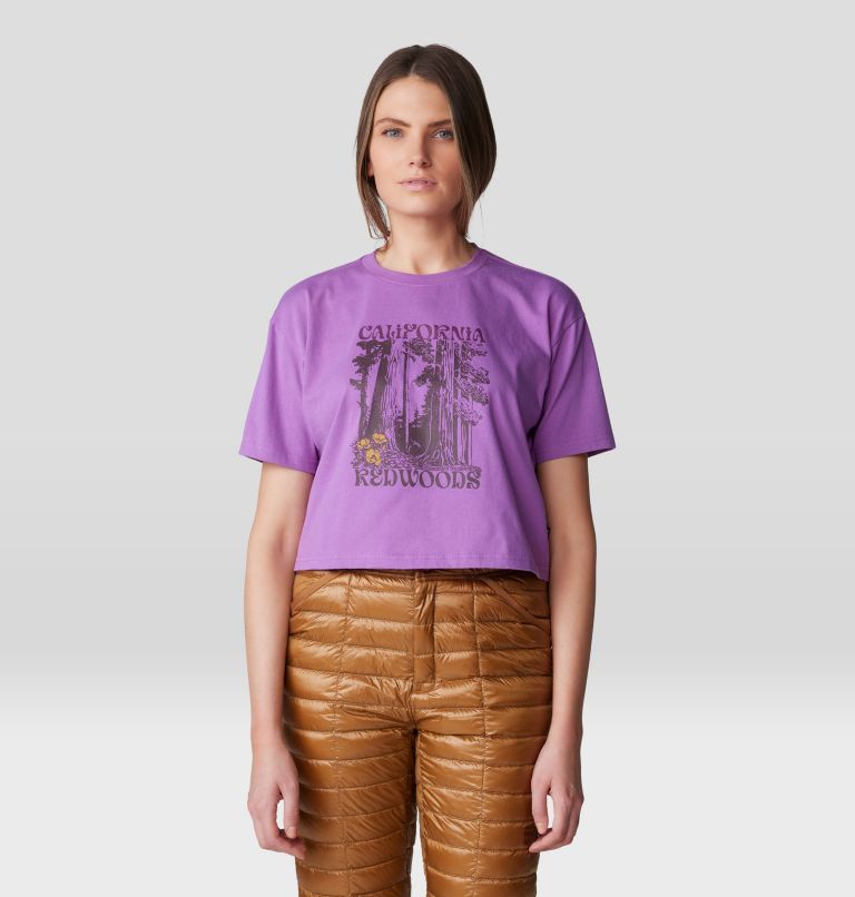 Women's Landmark Boxy Crop Short Sleeve, Color: Lilac Glow, image 1