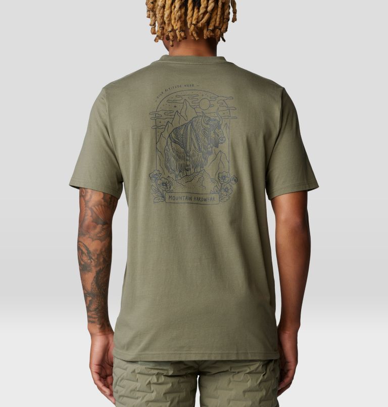 Men's Yak Short Sleeve, Color: Stone Green, image 2