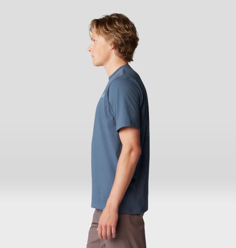 Men's Yak Short Sleeve, Color: Moon Blue, image 3