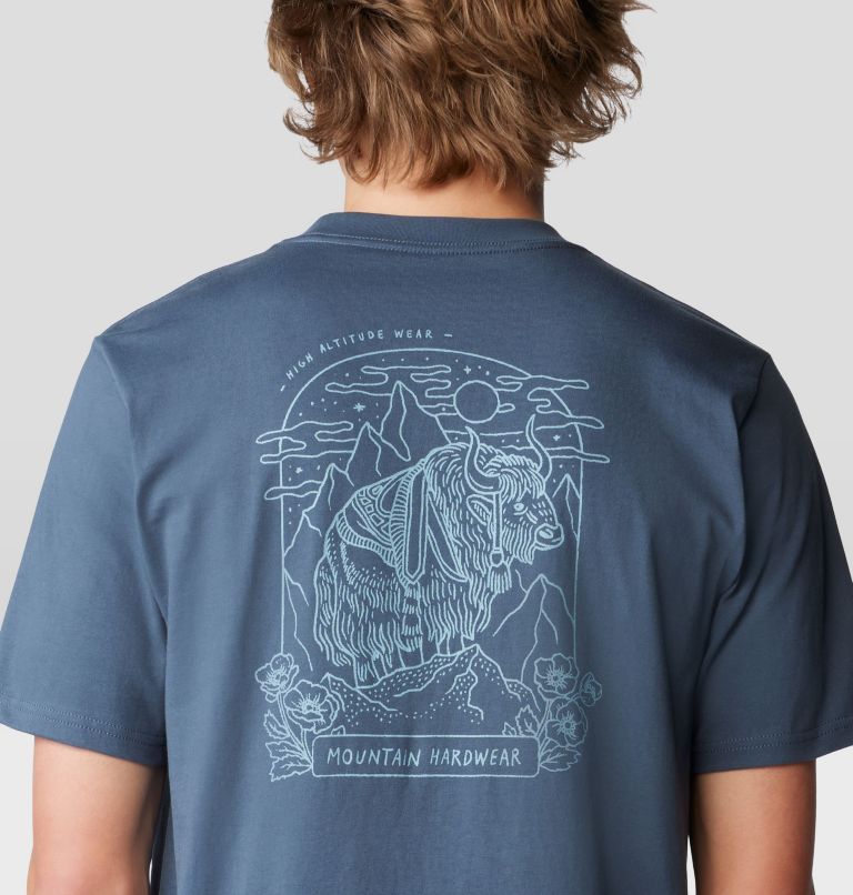 Men's Yak Short Sleeve, Color: Moon Blue, image 5