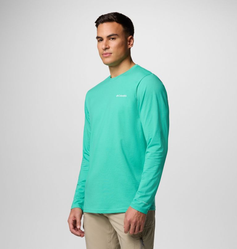 Men's Canyonland Trail Long Sleeve T-Shirt, Color: Glaze Green, image 4