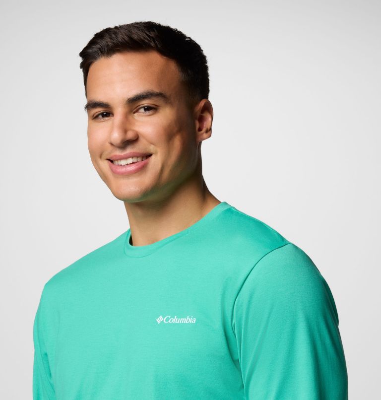 Men's Canyonland Trail Long Sleeve T-Shirt, Color: Glaze Green, image 5