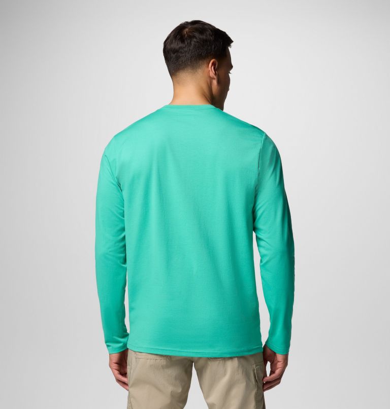 Men's Canyonland Trail Long Sleeve T-Shirt, Color: Glaze Green, image 3