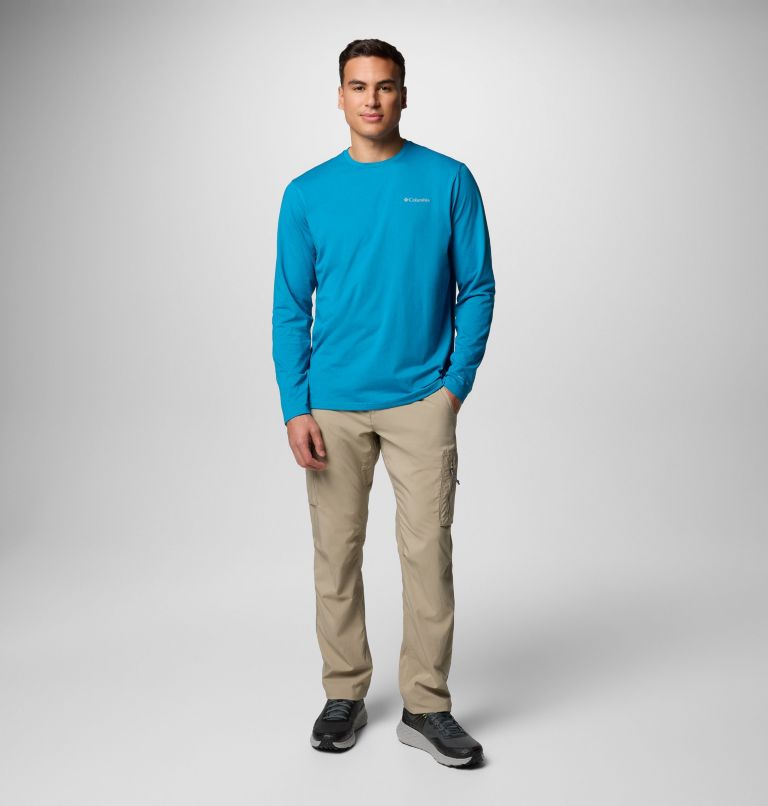 Men's Canyonland Trail Long Sleeve T-Shirt, Color: Blue Echo, image 2