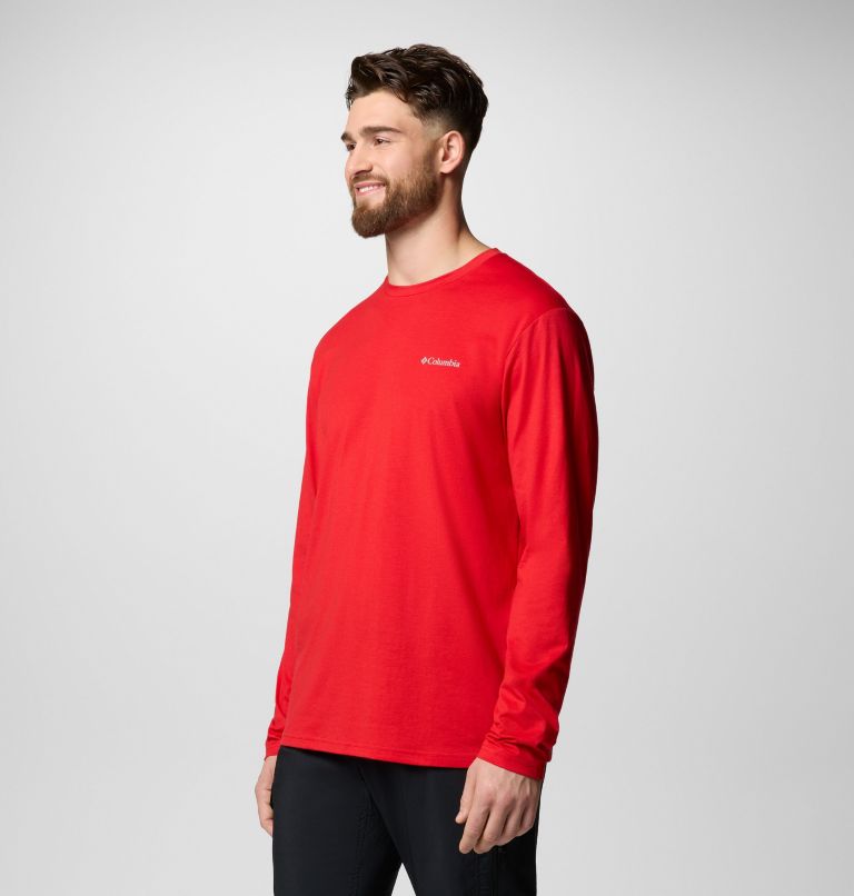 Men's Canyonland Trail Long Sleeve T-Shirt, Color: Red Spark, image 4