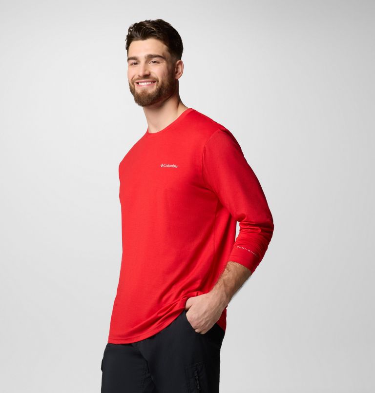 Men's Canyonland Trail Long Sleeve T-Shirt, Color: Red Spark, image 6