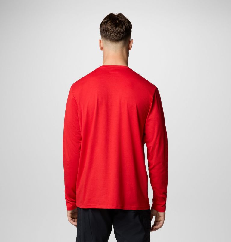 Men's Canyonland Trail Long Sleeve T-Shirt, Color: Red Spark, image 3
