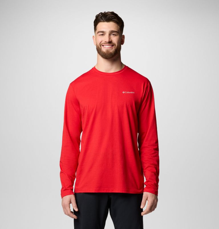 Men's Canyonland Trail Long Sleeve T-Shirt, Color: Red Spark, image 1