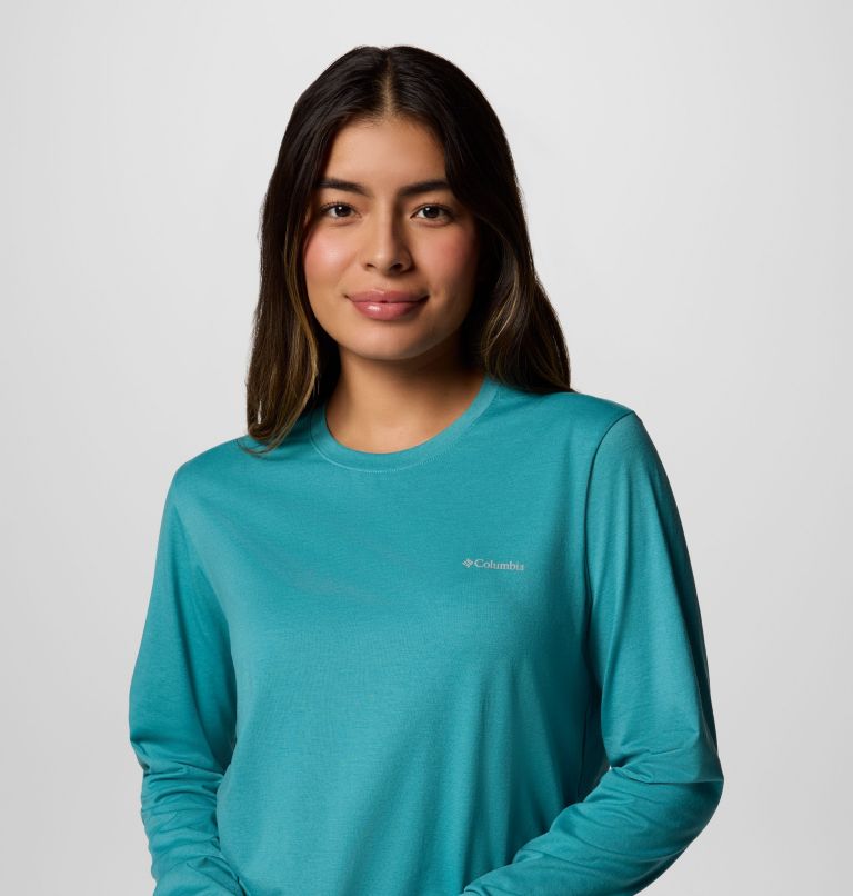 Women's Canyonland Trail Long Sleeve T-Shirt, Color: Teal, image 4