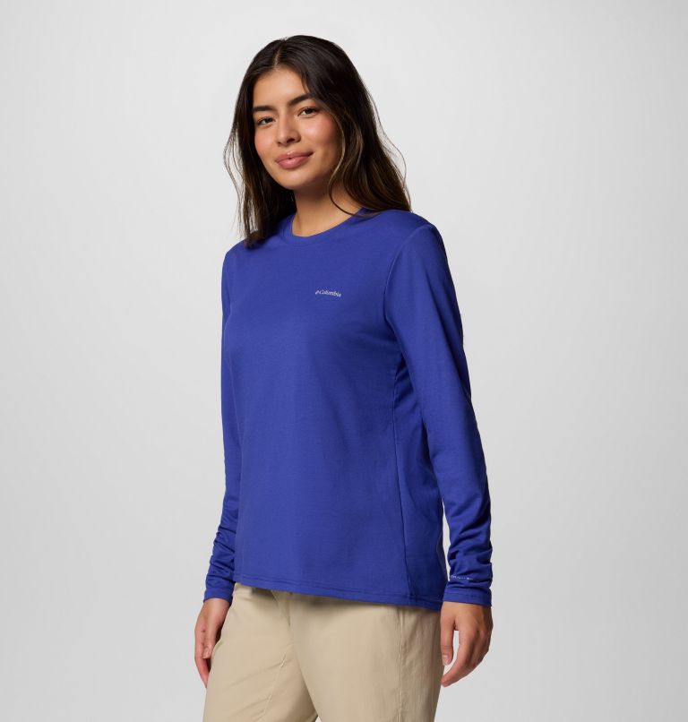 Women's Canyonland Trail Long Sleeve T-Shirt, Color: Clematis Blue, image 3