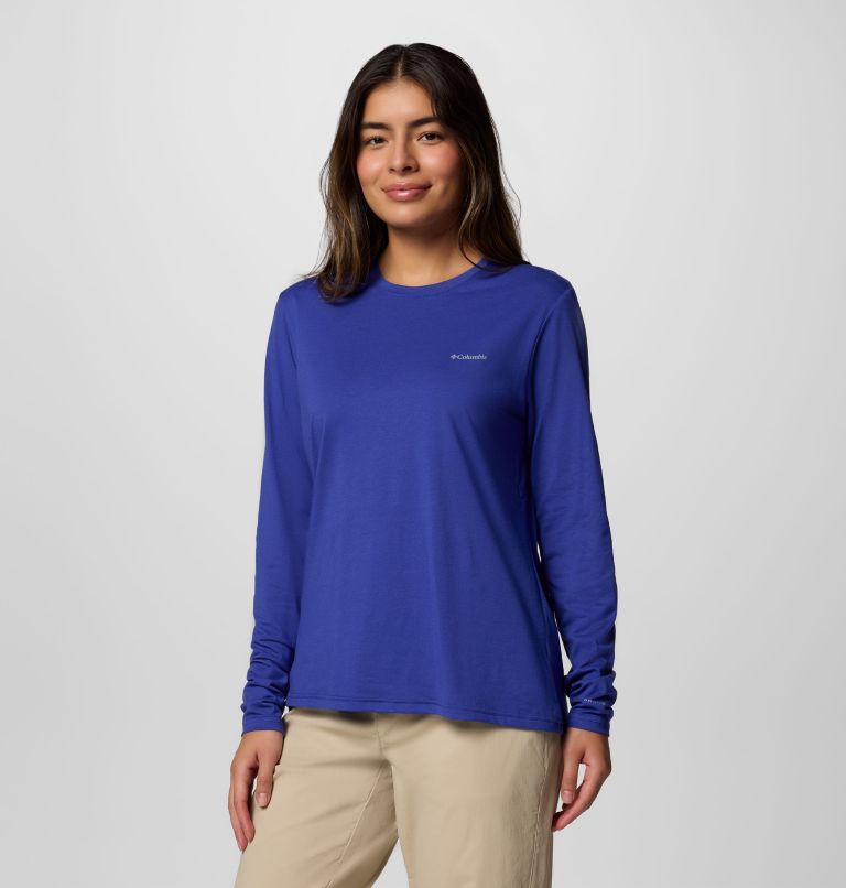 Women's Canyonland Trail Long Sleeve T-Shirt, Color: Clematis Blue, image 1