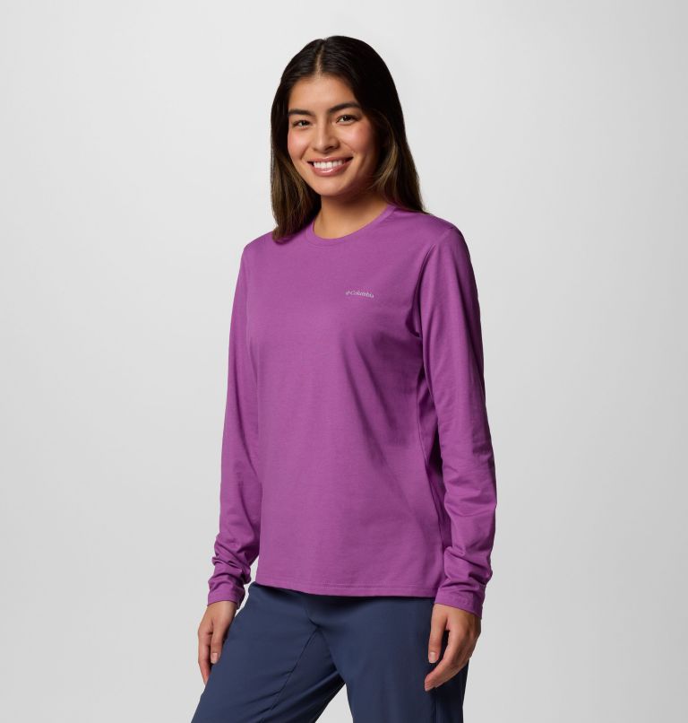 Women's Canyonland Trail Long Sleeve T-Shirt, Color: Razzle, image 3