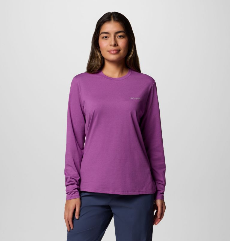 Women's Canyonland Trail Long Sleeve T-Shirt, Color: Razzle, image 1