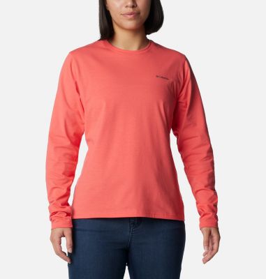 Columbia Along the Gorge Thermal Henley Long Sleeve Top - — Womens Clothing  Size: Large, Apparel Fit: Active, Color: Dark Raspberry — 1741311520-L