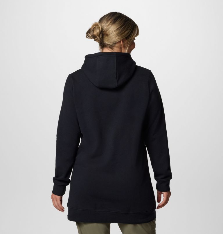 Women's Burr Trail Long Hoodie, Color: Black, image 2