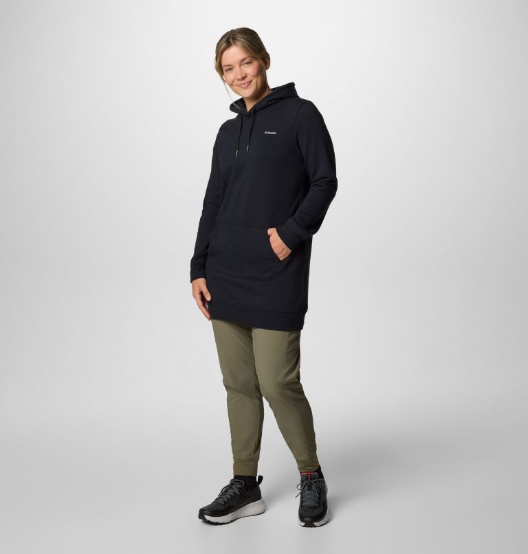 Women's Burr Trail Long Hoodie, Color: Black, image 5