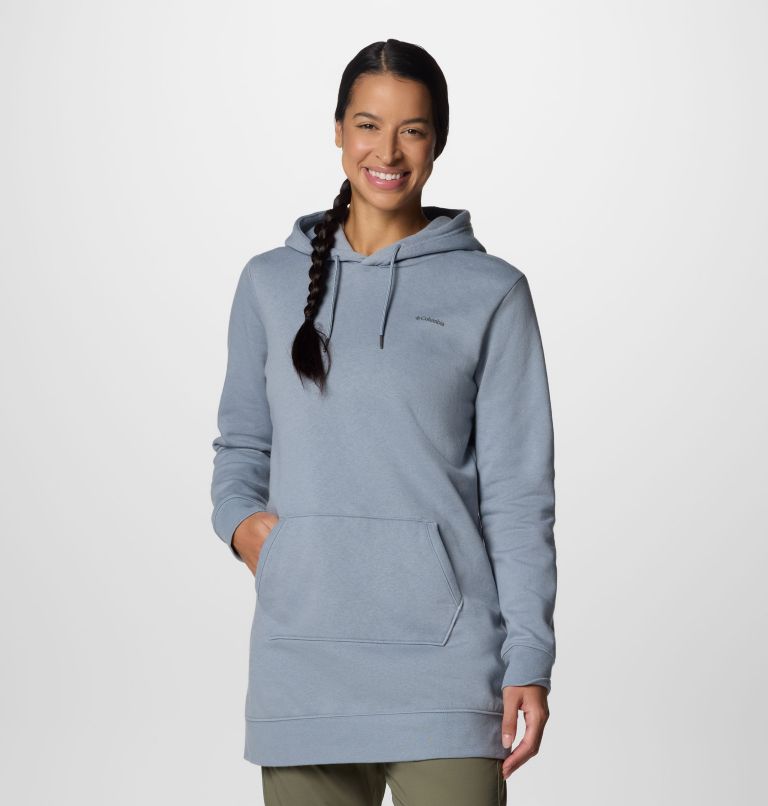 Women's Burr Trail Long Hoodie, Color: Tradewinds Grey, image 1