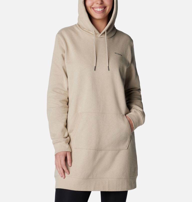 Women's Burr Trail Long Hoodie, Color: Ancient Fossil, image 5